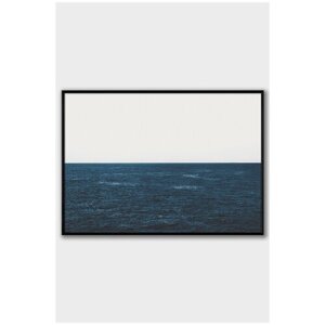 Постер на стену для интерьера Postermarkt Синее море, постер в черной рамке 40х50 см, постеры картины для интерьера в черной рамке