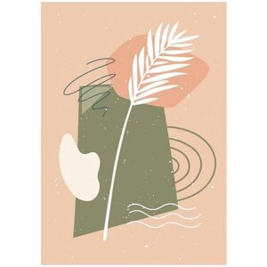 Постер / Плакат / Картина Цветы и растения - Белая веточка 40х50 см в раме