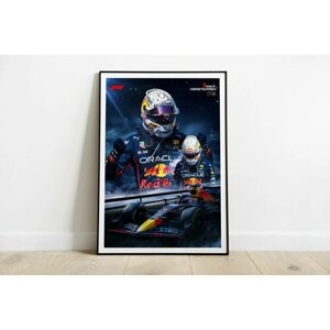Постер в рамке со стеклом "Макс Верстаппен / Max Verstappen" F1