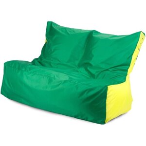 Пуффбери кресло-мешок Диван зеленый/желтый оксфорд 700 л