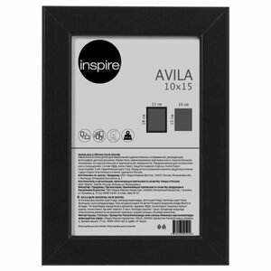 Рамка Inspire Avila 10x15 см металл цвет МДФ цвет черный