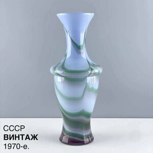 Редкая винтажная ваза "Татьянка"Сульфидное стекло лзхс. Автор Б. Смирнов. СССР, 1970-е.