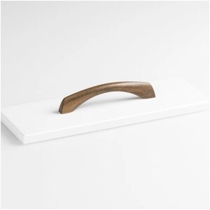 Ручка мебельная 96 мм, деревянная, из ясеня, коричневая, для кухни или кухонной мебели, шкафа, модель: Katana 96" 1 шт.