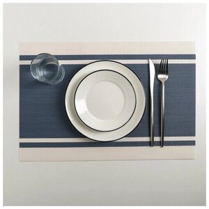 Салфетка сервировочная на стол "Дорога", 45x30 см, цвет синий, 12 шт.