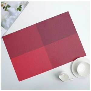 Салфетка сервировочная на стол "Настроение", 45x30 см, цвет красный, 12 шт.