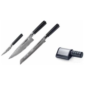 SD-10,85,55, ЭЛТ набор из 3 ножей овощной, ШЕФ, хлебный И электрическая точилка