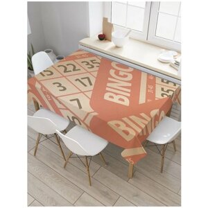 Скатерть прямоугольная JoyArty на кухонный стол "Бинго! из оксфорда, 120x145 см