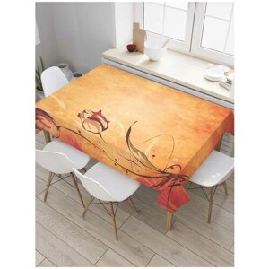 Скатерть прямоугольная JoyArty на кухонный стол "Горячие ароматы" из оксфорда, 180x145 см
