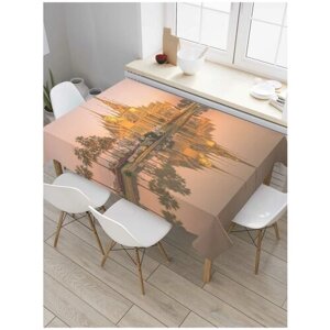 Скатерть прямоугольная JoyArty на кухонный стол "Индийский дворец" из оксфорда, 180x145 см