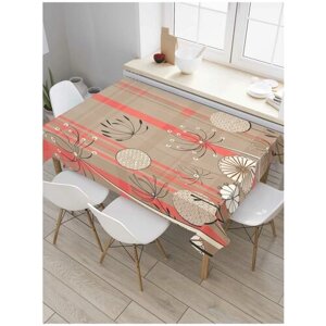 Скатерть прямоугольная JoyArty на кухонный стол "История одуванчика" из оксфорда, 120x145 см