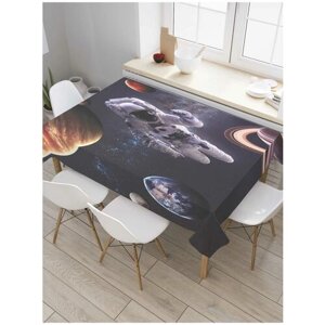Скатерть прямоугольная JoyArty на кухонный стол "Космическое пространство" из оксфорда, 180x145 см