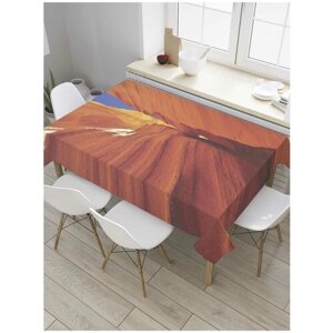 Скатерть прямоугольная JoyArty на кухонный стол "Мягкий каньон" из оксфорда, 120x145 см