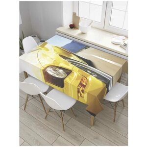 Скатерть прямоугольная JoyArty на кухонный стол "На трассе" из оксфорда, 120x145 см