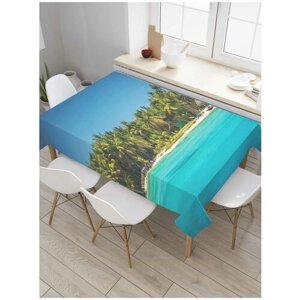Скатерть прямоугольная JoyArty на кухонный стол "Пляжная жизнь" из оксфорда, 180x145 см