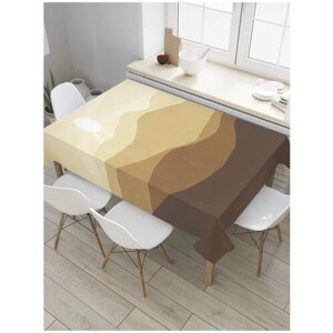 Скатерть прямоугольная JoyArty на кухонный стол "Пустыня сахара" из оксфорда, 120x145 см