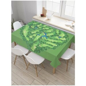 Скатерть прямоугольная JoyArty на кухонный стол "Участок поля для гольфа" из оксфорда, 120x145 см