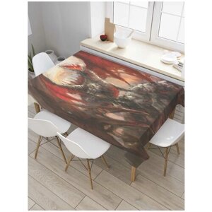 Скатерть прямоугольная JoyArty на кухонный стол "Волшебный дракон" из оксфорда, 180x145 см