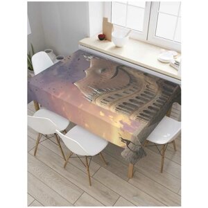 Скатерть прямоугольная JoyArty на кухонный стол "Вызов дракону" из оксфорда, 180x145 см