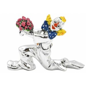 Статуэтка "Клоун на колене с цветами"673