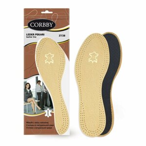 Стельки CORBBY из натуральной кожи Leder Pekari. (37-38)