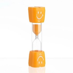 SUI Песочные часы "Смайл" на 3 минуты, 9 х 2.3 см, оранжевые