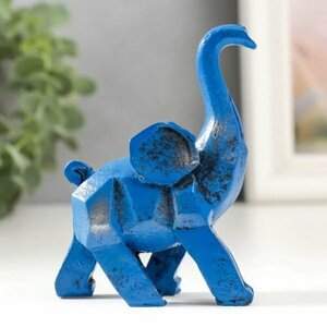 Сувенир полистоун "Синий слон" 3х8х8.5 см