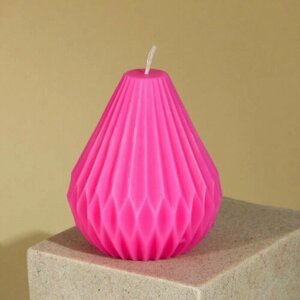 Свеча формовая "Оригами", розовая (комплект из 12 шт)