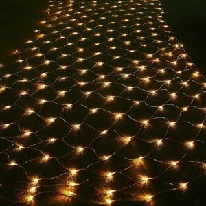 Светодиодная гирлянда "Сетка" 280 светодиодов 2 х 2 метра, цвет свечения: белый теплый