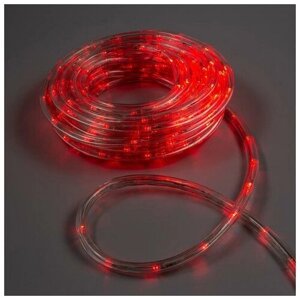 Световой шнур Luazon Lighting 10 мм, IP44, 10 м, 24 LED/м, 220 В, 8 режимов, свечение красное