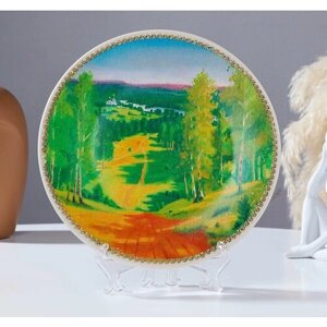 Тарелка декоративная "Летний лес", настенная, D 19,5 см