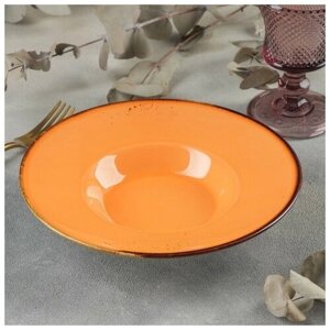 Тарелка для пасты Magistro "Церера", 160 мл, d 21 см, цвет оранжевый