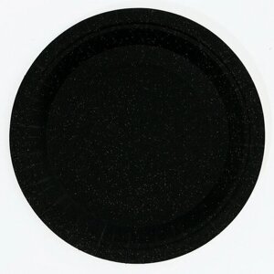 Тарелки бумажные, 6 шт, цвет черный (комплект из 16 шт)