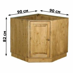 Угловой кухонный шкаф-стол Pin Magic "Прованс"32, массив сосны/массив дерева, 90*54*82см