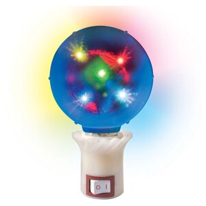 ULI-Q309 1,5W/RGB диско ШАР 3D Светодиодный светильник. Свечение 3D звёзды. Вилка 220В. Диаметр 8см. код UL-00002762 | Uniel (6шт. в упак.)