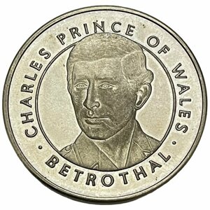 Великобритания, настольная медаль "Помолвка Леди Дианы и принца Чарльза" 1981 г.