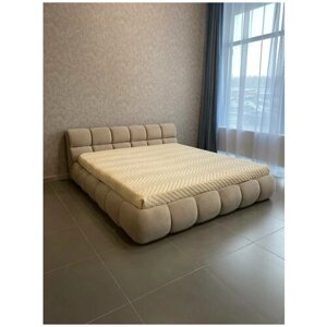VIERO Кровать Касабланка мягкое изголовье с размером спального места 140х200 с ортопедическим основанием, без подъемного механизма