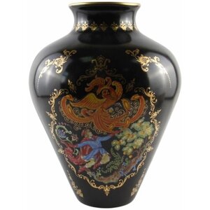 Винтажная большая ваза "Жар-Птица"Фарфор, деколь, золочение. Franklin Mint, США, конец ХХ века.