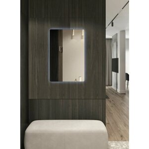 Зеркало для ванной Prisma 70*30 вертикальное с холодной LED-подсветкой без кнопки