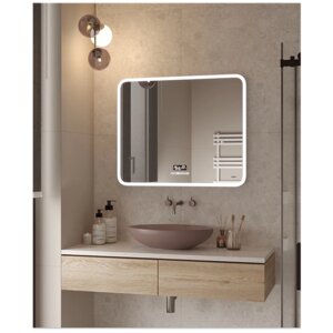 Зеркало для ванной с LED подсветкой, сенсором, музыкальным блоком (BT, FM), подогревом Reflection Party 800х700 RF4716PT