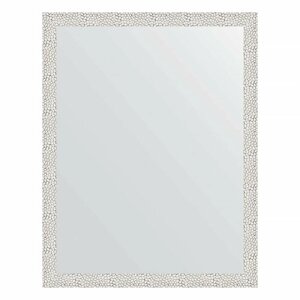 Зеркало настенное EVOFORM в багетной раме чеканка белая, 71х91 см, для гостиной, прихожей, кабинета, спальни и ванной комнаты, BY 3258
