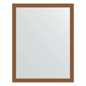 Зеркало настенное EVOFORM в багетной раме мозаика медь, 71х91 см, для гостиной, прихожей, кабинета, спальни и ванной комнаты, BY 3259