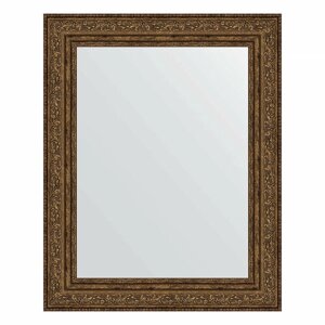 Зеркало настенное EVOFORM в багетной раме виньетка состаренная бронза, 40х50 см, для гостиной, прихожей, кабинета, спальни и ванной комнаты, BY 3009