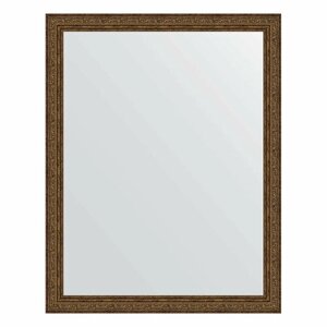 Зеркало настенное EVOFORM в багетной раме виньетка состаренная бронза, 74х94 см, для гостиной, прихожей, кабинета, спальни и ванной комнаты, BY 3265