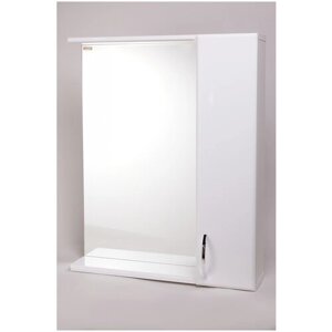 Зеркало-шкаф Стиль-55 без светильника, правый, 55х14.6х74 см, цвет белый, Bestex