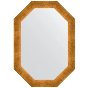 Зеркало в багетной раме - травленое золото 59 mm (50x70 cm) (EVOFORM) BY 7037