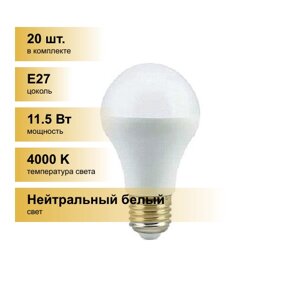 (20 шт.) Светодиодная лампочка Ecola ЛОН A60 E27 11.5W 4000K 4K 106x60 (11W) Light TK7V11ELC