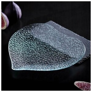 Блюдо стеклянное сервировочное «Акцент. Сердце», 21,519,5 см, цвет прозрачный