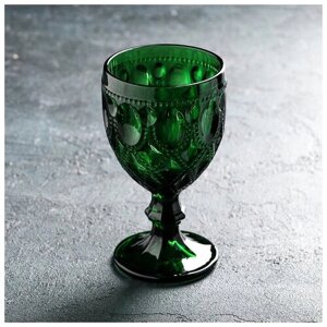 Бокал Magistro "Варьете", 320 мл, цвет зелёный, стеклянный фужер для сухого и игристого вина