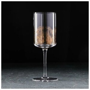 Бокал стеклянный для вина Magistro «Золотой лист», 300 мл, 719,5 см