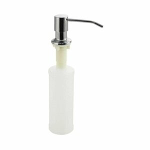 Brimix - Дозатор для жидкого мыла и моющих средств, хромированный, Врезной, под раковину, пластиковый, 300 мл